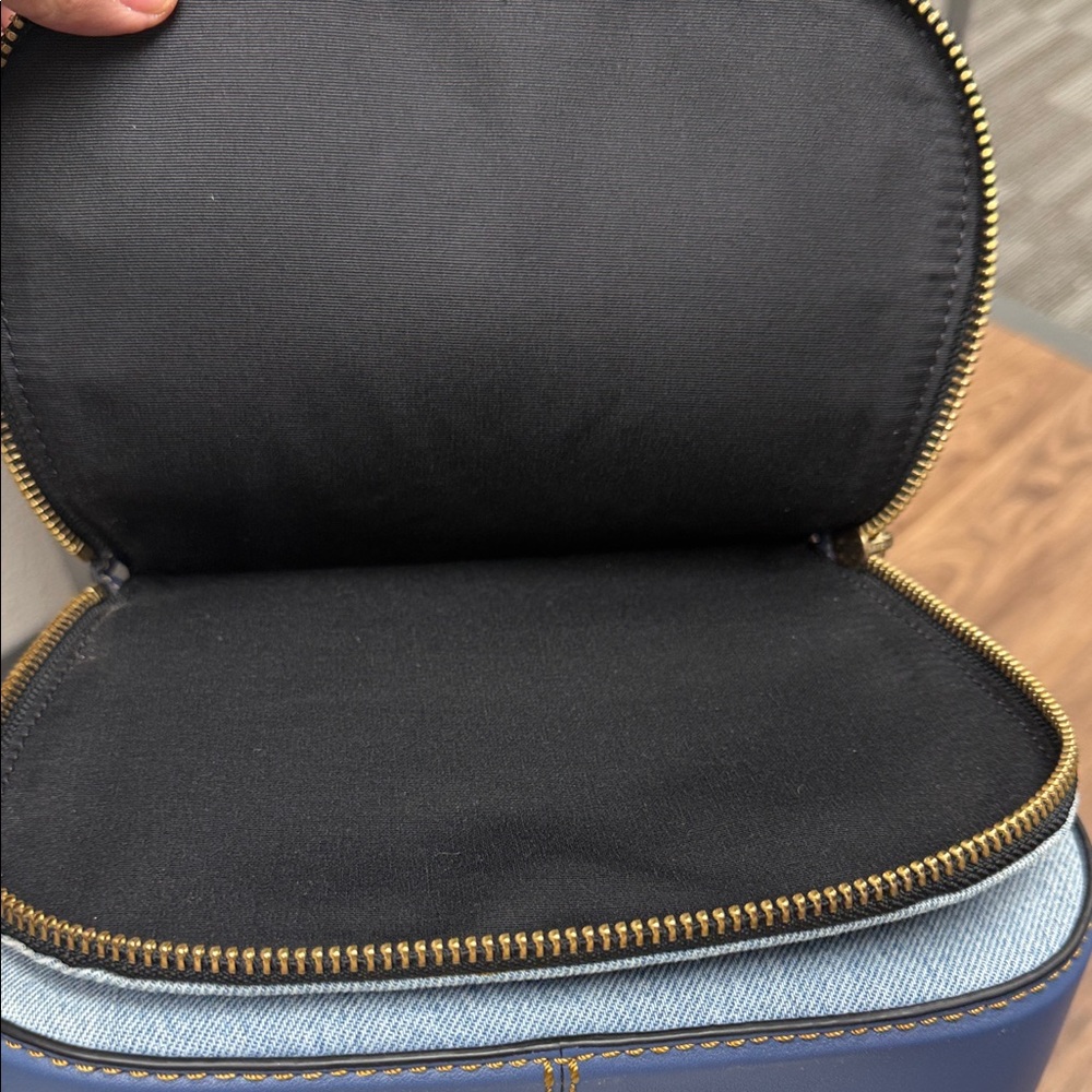 Mark Jacobs Nomad Studded Chic Denim and Gold Studded Crossbody Bag - Picture 15 of 16